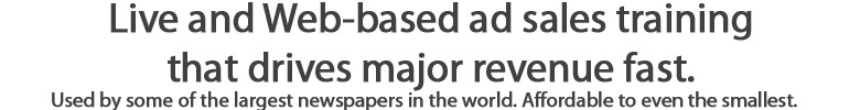 live and web-based newspaper ad sales training
